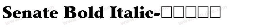 Senate Bold Italic字体转换